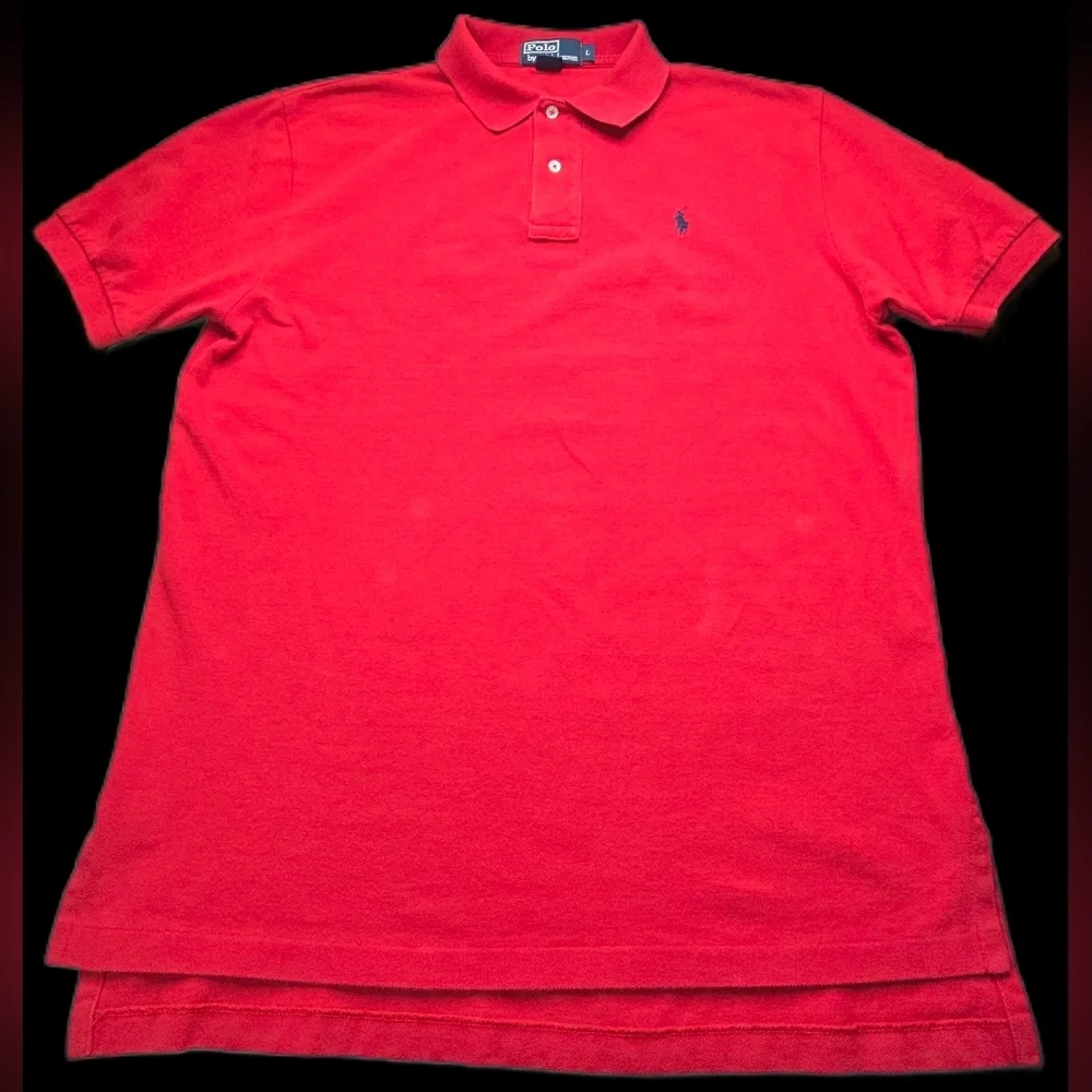 Vintage Polo by Ralph Lauren Men’s Red Short Sleeve Polo Shirt Size Large Cotton